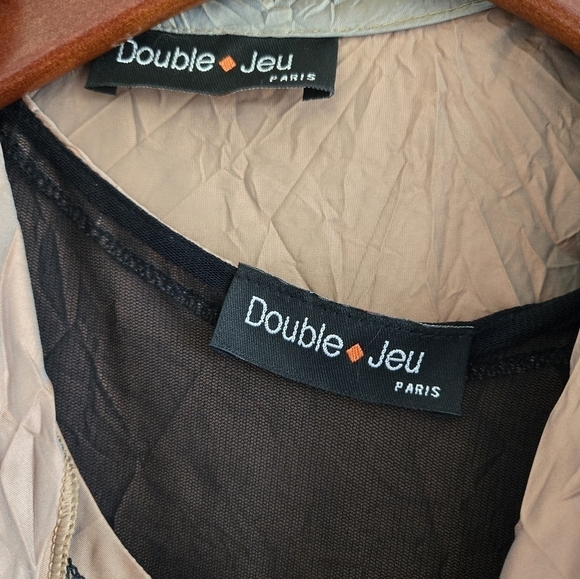 Double Jeu Paris 2 pieces Set Tunic Dress & Duster Long Sleeves Size Medium - Picture 14 of 16